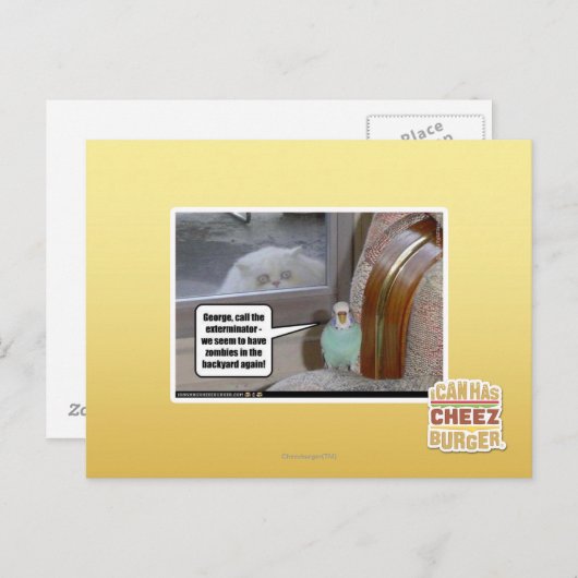 Zombies in de achtertuin briefkaart (Voorkant / Achterkant)