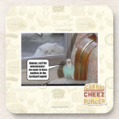 Zombiës in de achtertuin onderzetter (Voorkant)