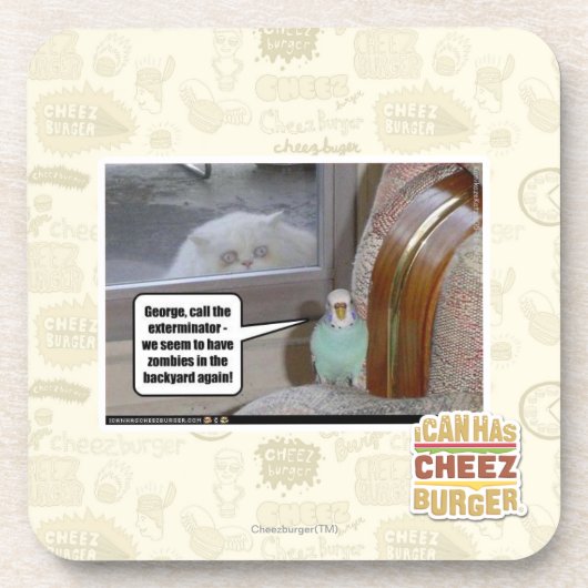 Zombiës in de achtertuin onderzetter (Voorkant)