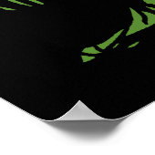 Zombies Inside Halloween Jack-o'-Lantern Green Poster (Hoek)