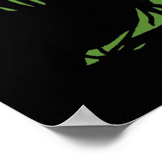 Zombies Inside Halloween Jack-o'-Lantern Green Poster (Hoek)