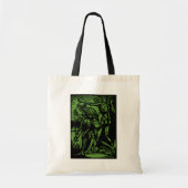 Zombies Inside Halloween Jack-o'-Lantern Green Tote Bag (Voorkant)