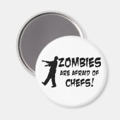 Zombiës is bang voor schuimen magneet (Voorkant / Achterkant)