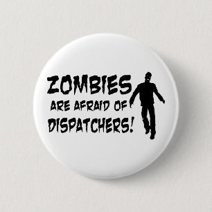 Zombiës is bang voor uitzenders ronde button 5,7 cm