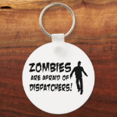 Zombiës is bang voor uitzenders sleutelhanger (Voorkant)