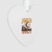 Zombies Jagen Ons Halloween Kerkhof Halve Maan Ornament (voorkant)