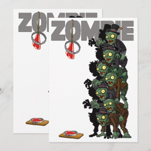 zombies kaart (Voorkant / Achterkant)