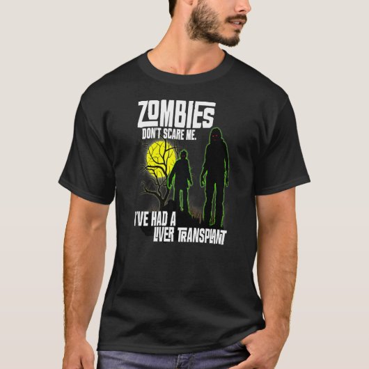Zombiës kan me niet schelen dat ik een levertransp t-shirt (Voorkant)