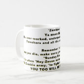 "Zombies" Koffiemok (Voorkant links)