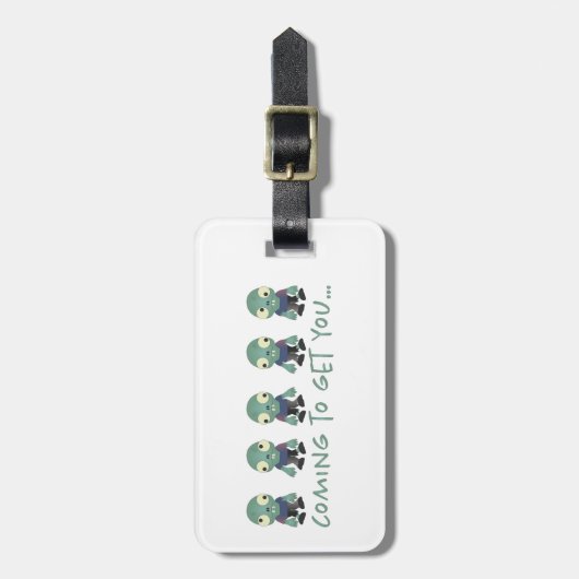 Zombiës...kom je halen! bagagelabel (Voorkant verticaal)