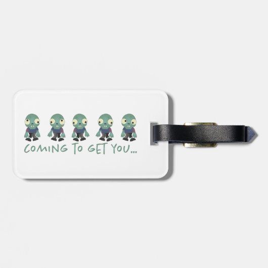 Zombiës...kom je halen! bagagelabel (Achterkant horizontaal)