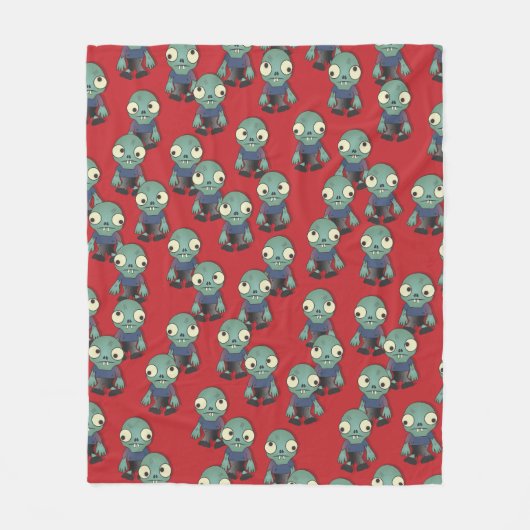 Zombiës...kom je halen! fleece deken (Voorkant)