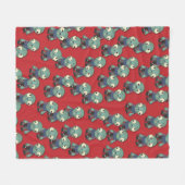 Zombiës...kom je halen! fleece deken (Voorkant (Horizontaal))