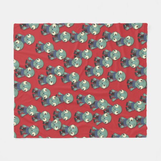 Zombiës...kom je halen! fleece deken (Voorkant (Horizontaal))