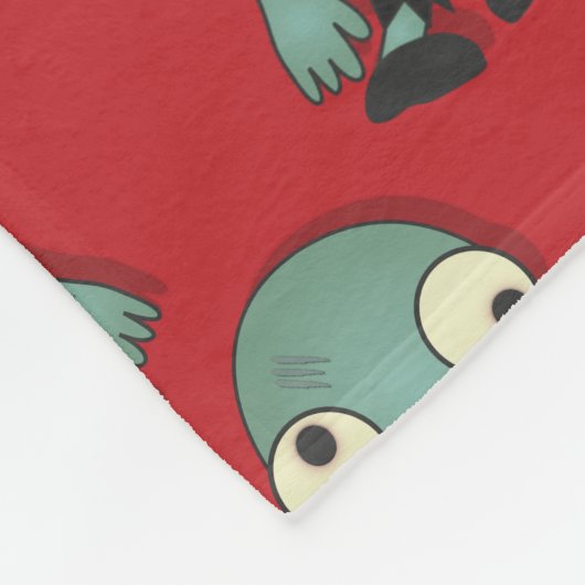 Zombiës...kom je halen! fleece deken (Hoek)