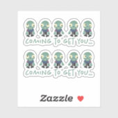 Zombiës...kom je halen! sticker (Vel)