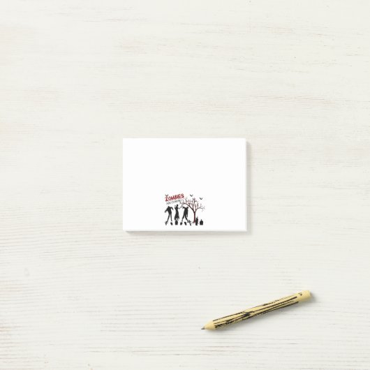 Zombies komen eraan post-it® notes (Op bureau)