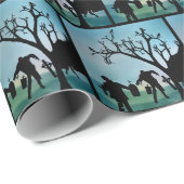 Zombies komen op in de begraafplaats cadeaupapier (Rol Hoek)