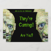 Zombiës komt op schrikbarend hoogstaand dubbelzijd kaart (Voorkant / Achterkant)