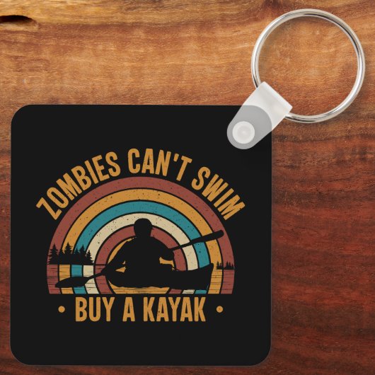 Zombies kunnen geen Kayak kopen Sleutelhanger (Achterkant)