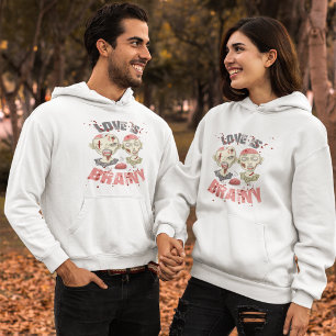 Zombies Liefde Is Brainy Halloween Hoodie