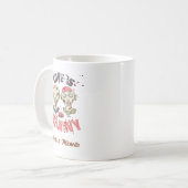 Zombies liefde is brainy halloween monogram koffiemok (Voorkant links)