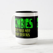 ZOMBIES LIVE BRAINS TWEEKLEURIGE KOFFIEMOK (Voorkant links)