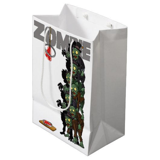 zombies medium cadeauzakje (Voorkant Gekanteld)