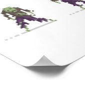 Zombies met 8 bits Pixel Art Poster (Hoek)