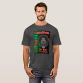 ZOMBIES Niet dood We willen je hersenen Oranje tek T-shirt (Voorkant volledig)
