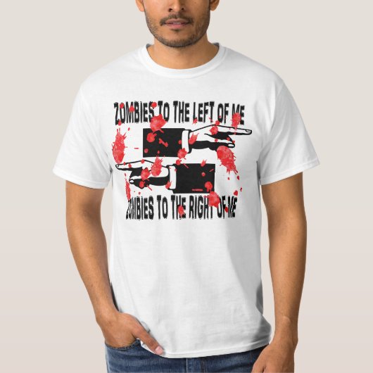 Zombiës om me heen. t-shirt (Voorkant)