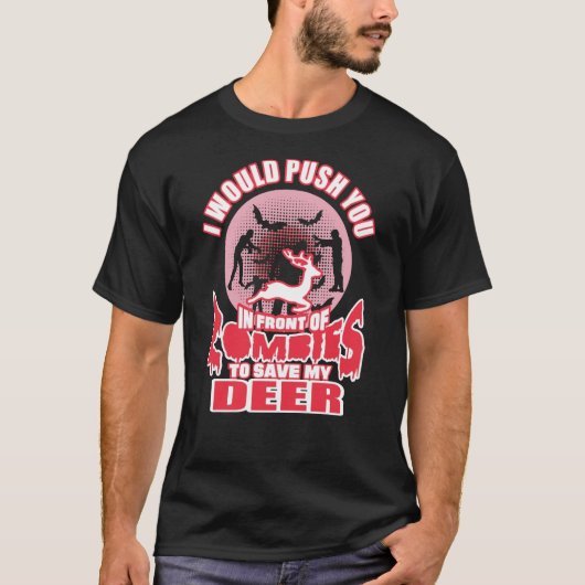 Zombies om mijn herten te redden t-shirt (Voorkant)