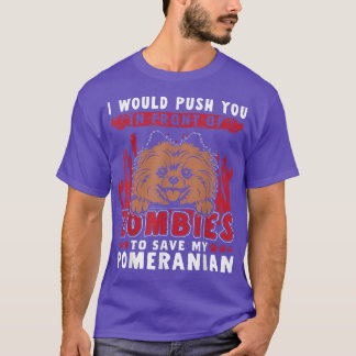 Zombies om mijn pommeraanse grappige halloween dog t-shirt