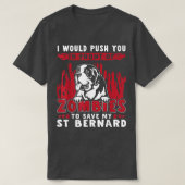Zombies om mijn Sint Bernard Funny Halloween Dog t T-shirt (Design voorkant)