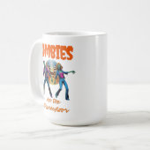 Zombies op de dansvloer koffiemok (Voorkant links)