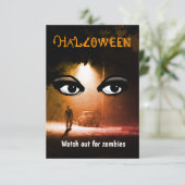 Zombies op Halloween Kaart (Staand voorkant)