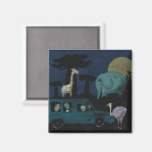 Zombies op Safari Magneet (Voorkant / Achterkant)