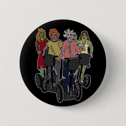 Zombies op Segways 2, knop Ronde Button 5,7 Cm (Voorkant)