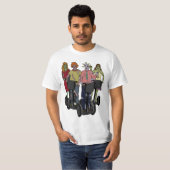 Zombies op Segways 2, licht shirt (Voorkant volledig)