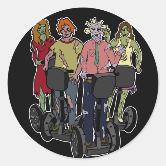 Zombies op Segways 2, stickers (Voorkant)