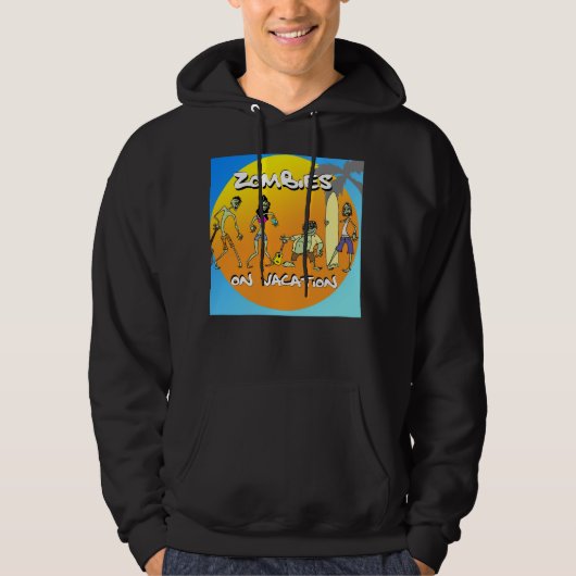 Zombiës op vakantie hoodie (Voorkant)