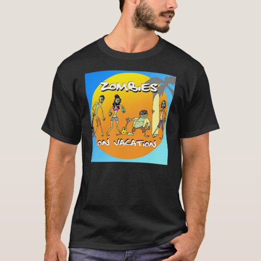 Zombiës op vakantie t-shirt (Voorkant)