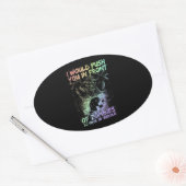 Zombies Push Save My Beagle Halloween Gift Ovale Sticker (Envelop)