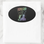 Zombies Push Save My Beagle Halloween Gift Ovale Sticker (Tas)