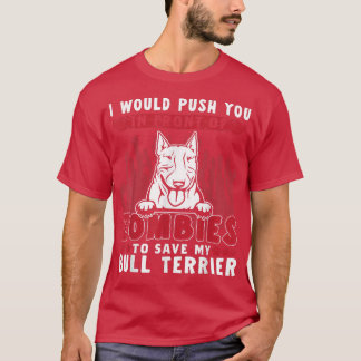 Zombies redden mijn bulle terrier Funny Halloween  T-shirt