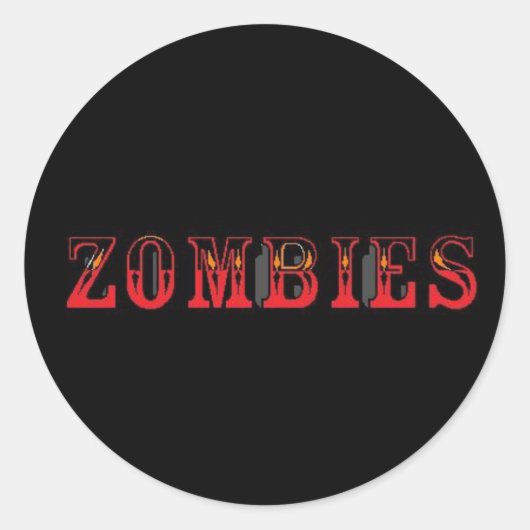Zombies Ronde Sticker (Voorkant)