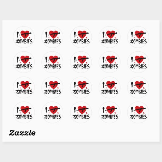Zombies Ronde Sticker (Vel)