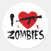 Zombies Ronde Sticker (Voorkant)