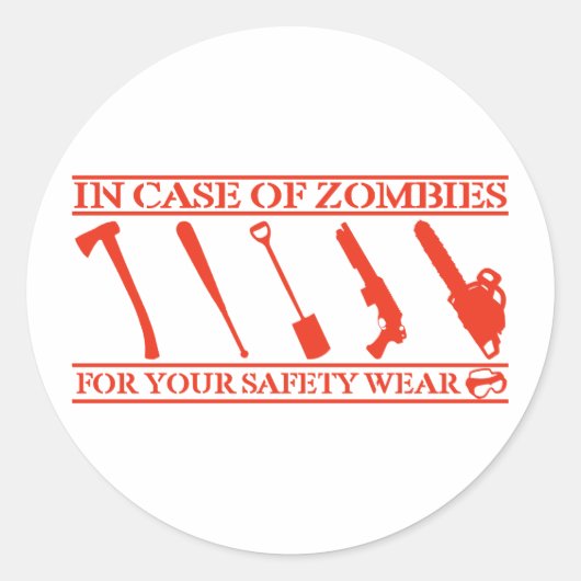 Zombies Ronde Sticker (Voorkant)