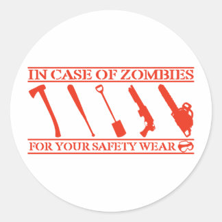 Zombies Ronde Sticker